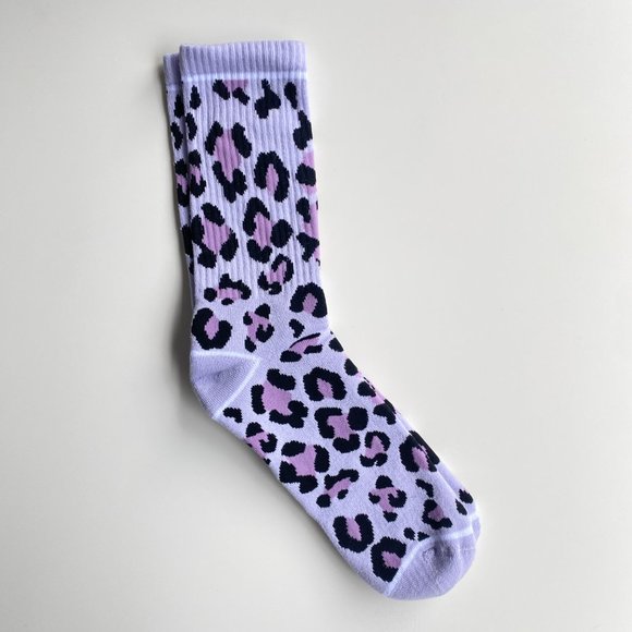 Men's Leopard Print Terry Socks - Picture 4 of 6